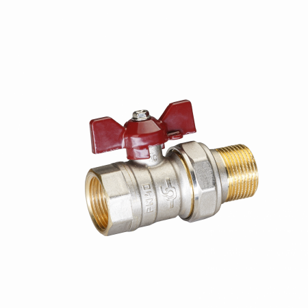 Кран Темпер шаровой латунный DN32, PN25, строительная длина 111
